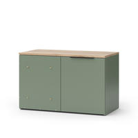 Grün/Sonoma Eiche, Holzwerkstoff (80/50/40cm) - Vicco