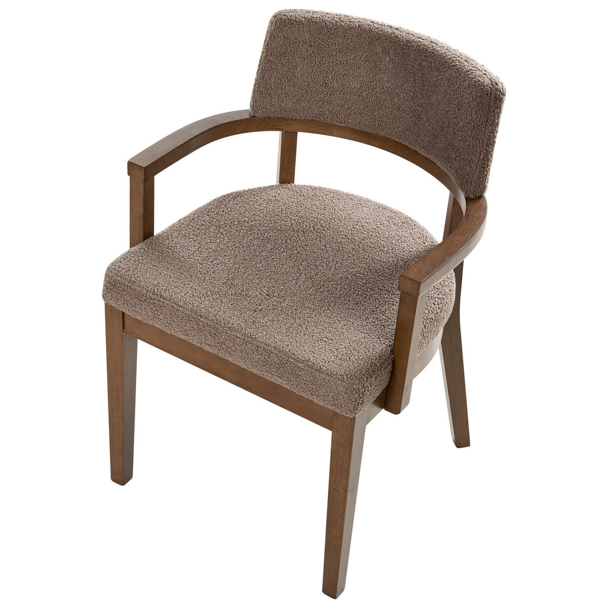 ÉTKEZŐSZÉK 2 darabos Szett Bézs Tópszín - bézs/sötétbarna, textil (59/82/56cm) - Beliani