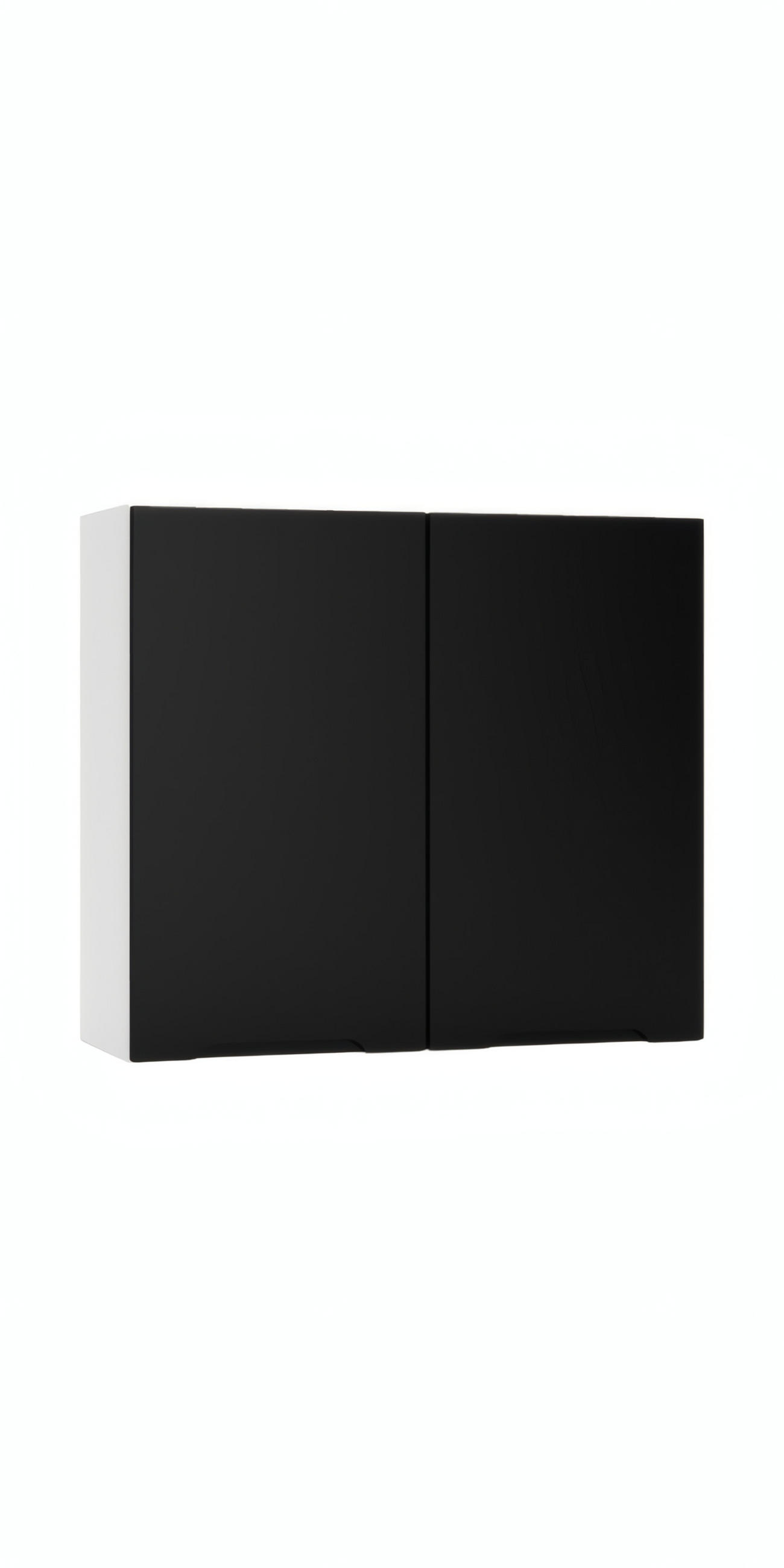 HÄNGESCHRANK W80 - Zivora - Stilvolle Wandlösung - Schwarz, Holz (80/72/30cm) - ROYAL24_MARKT