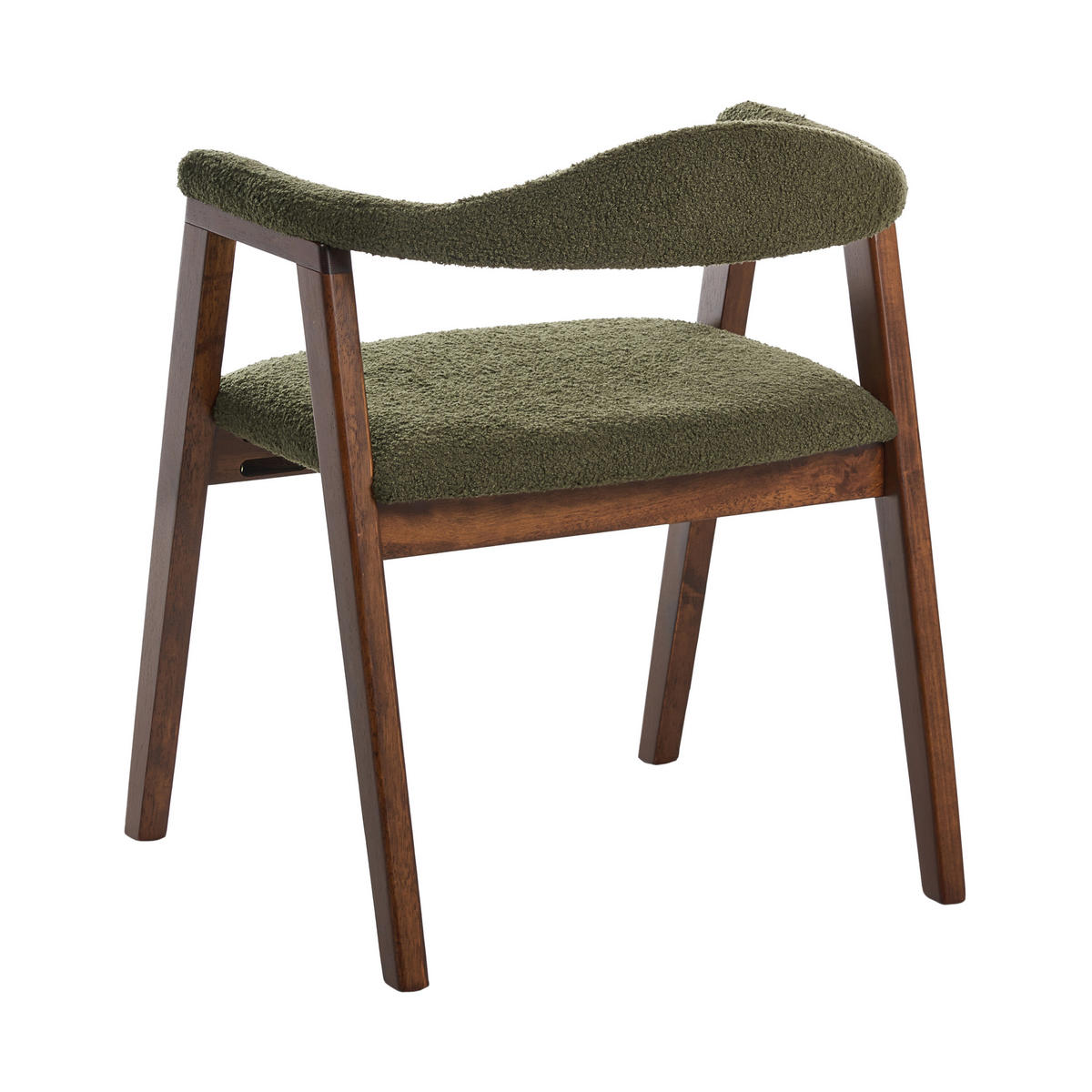 ESSZIMMERSTUHL 2er Set Holz Braun/Grün Oneco - Braun, Holz (56/72/62cm) - Beliani