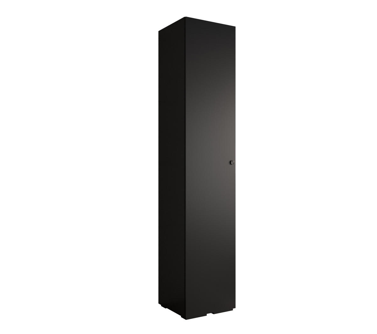 DREHTÜRENSCHRANK 236.7/50/47 1-türig - Schwarz, Holz/Metall (50/236.7/47cm) - Abiks Möbel