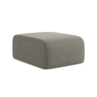 POUF Bouclé Stoff Grau - Schwarz/Grau, Holzwerkstoff/Kunststoff (72/42/94cm) - LaMiaSofa