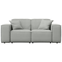 GARTENSOFA Lorento Outdoor 2-Sitzer, Hellgrau Kunstleder 186/73/92 cm - Hellgrau, Textil (186/73/92cm) - WFL GROUP