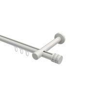 INNENLAUF-GARDINENSTANGEN-SET Prestige Estana 100 cm, 1-läufig, 20 mm Ø Weiß - Weiß, Metall (100cm) - INTERDECO