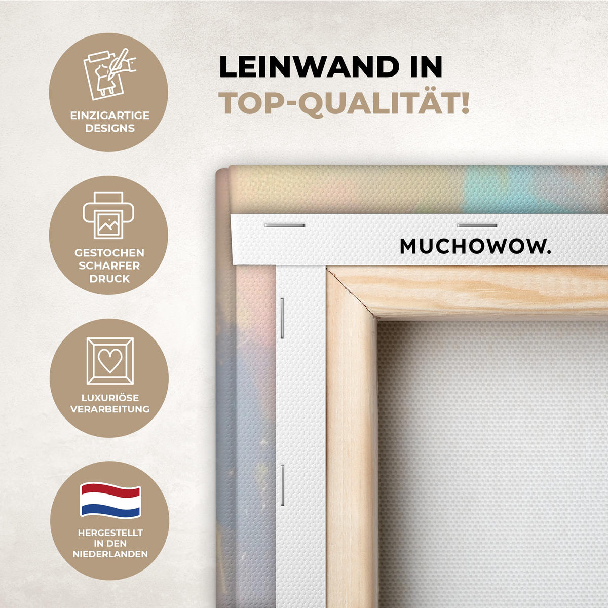 LEINWANDBILD Tulpen - Rosa Akzente - Blau Deko Groß 90x140 cm - Pastellblau, Textil (90/140cm) - MuchoWow