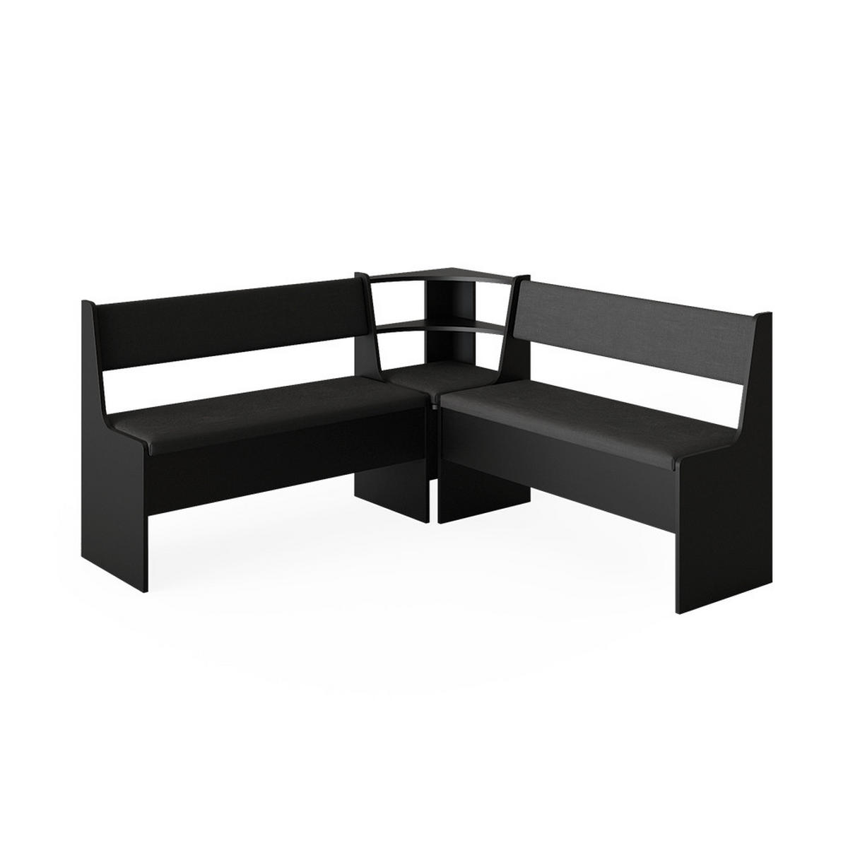 ESSZIMMER-ECKBANK Roman Schwarz 43.5 x 43.5 cm - Schwarz, Holzwerkstoff (43.5/43.5cm) - Vicco