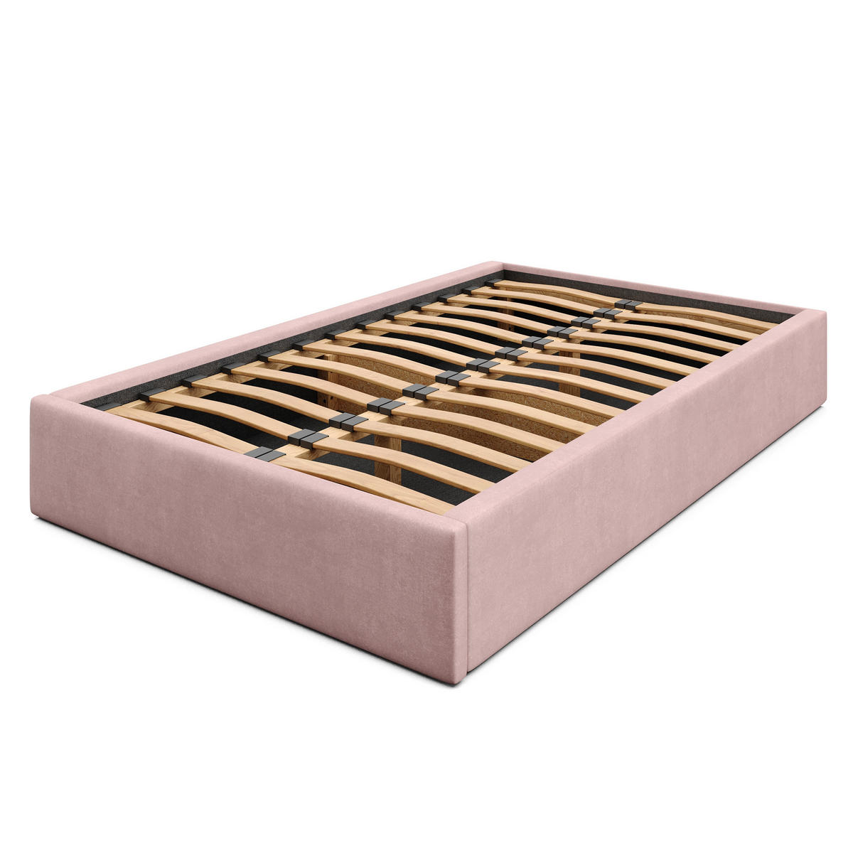 POLSTERBETT 120x200cm Bett mit Stauraum Lattenrost Rosa - Rosa, Holz/Holzwerkstoff (120/200cm) - Muralo