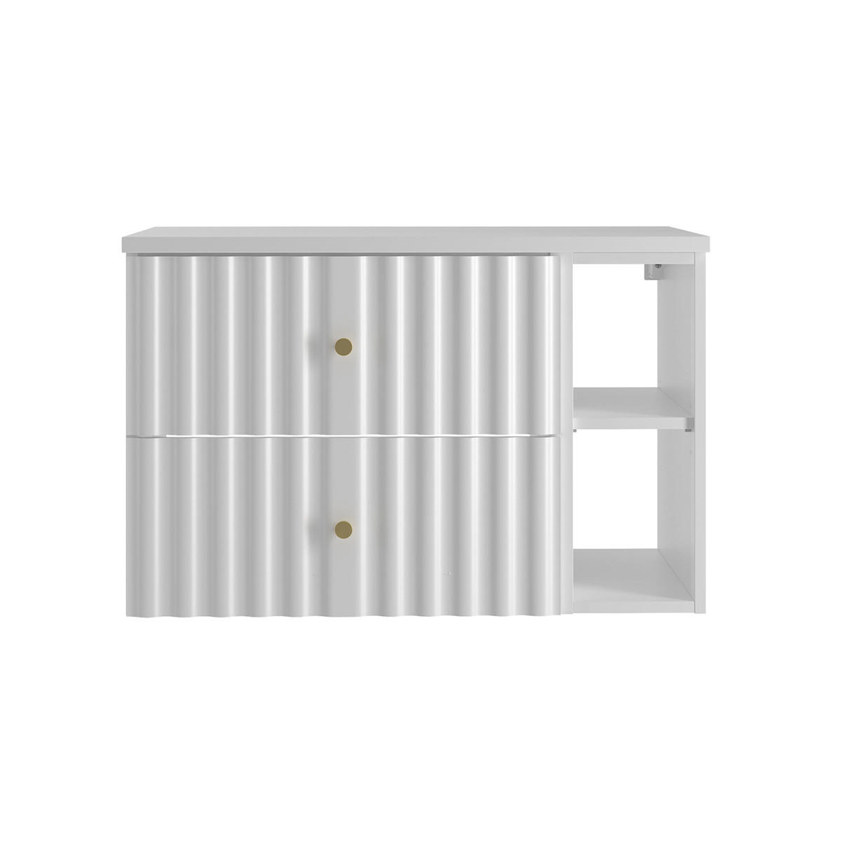 WASCHTISCHUNTERSCHRANK 80.6cm Izae Weiß - Weiß, Holzwerkstoff (80.6/52.2/46.5cm) - Petits-meubles