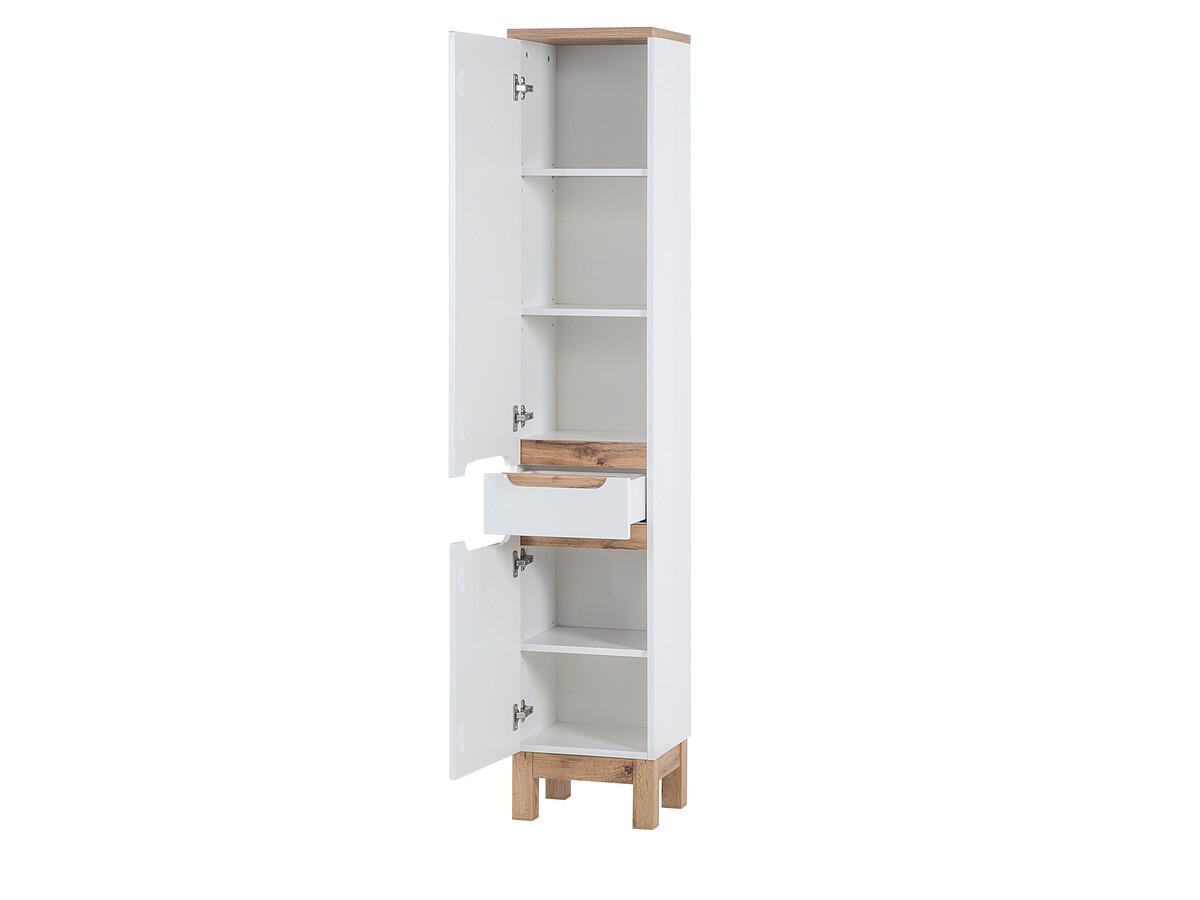 BADMÖBEL-SET 5 Teile - Bali White B BM197 in Weiß - Weiß, Holz (80/84/46cm)
