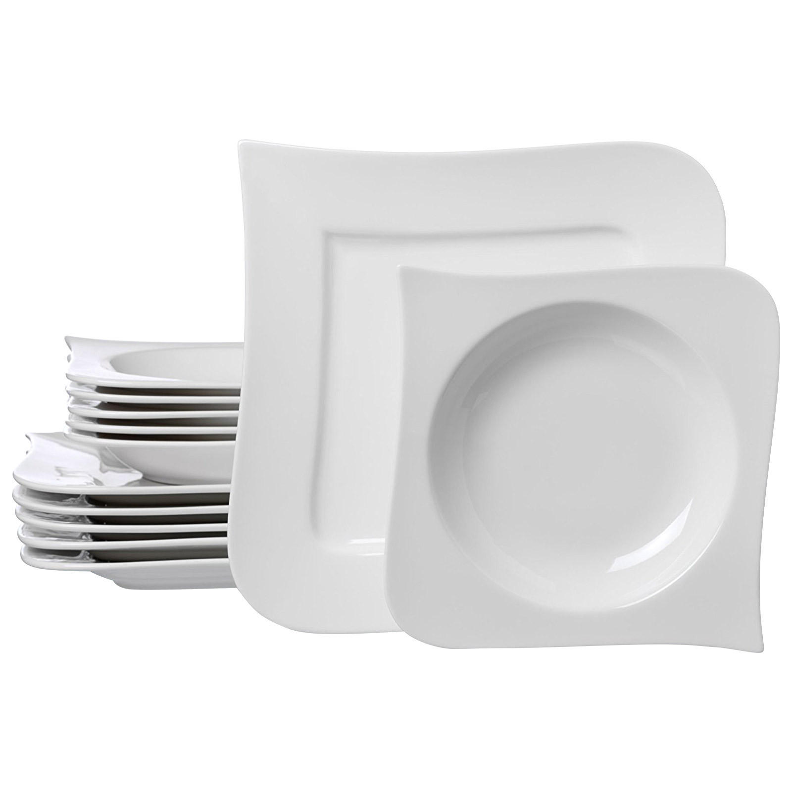 TAFELSERVICE Melodie weiß 12er Set - Weiß, Keramik (1/1/1cm) - Ritzenhoff Breker