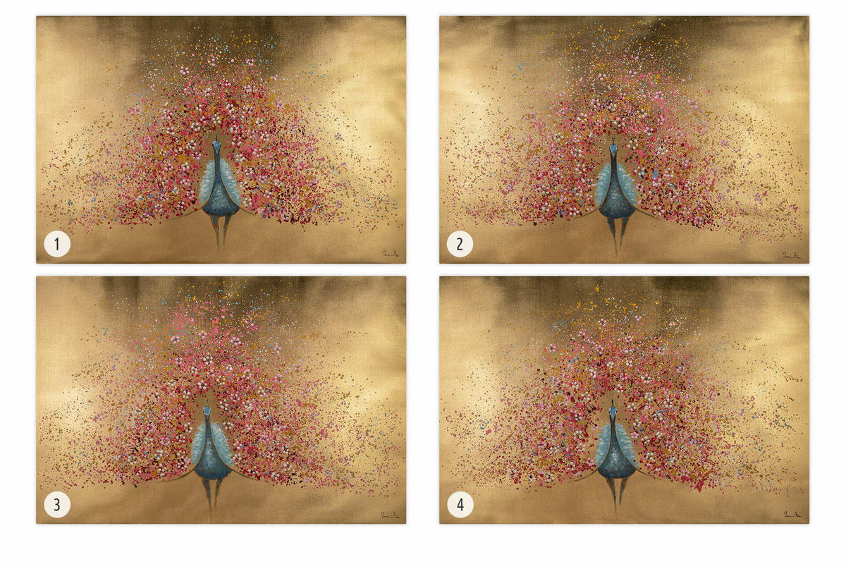 ÖLGEMÄLDE 120/80 cm - Pink/Goldfarben, Holz/Textil (1.92/80cm) - KUNSTLOFT