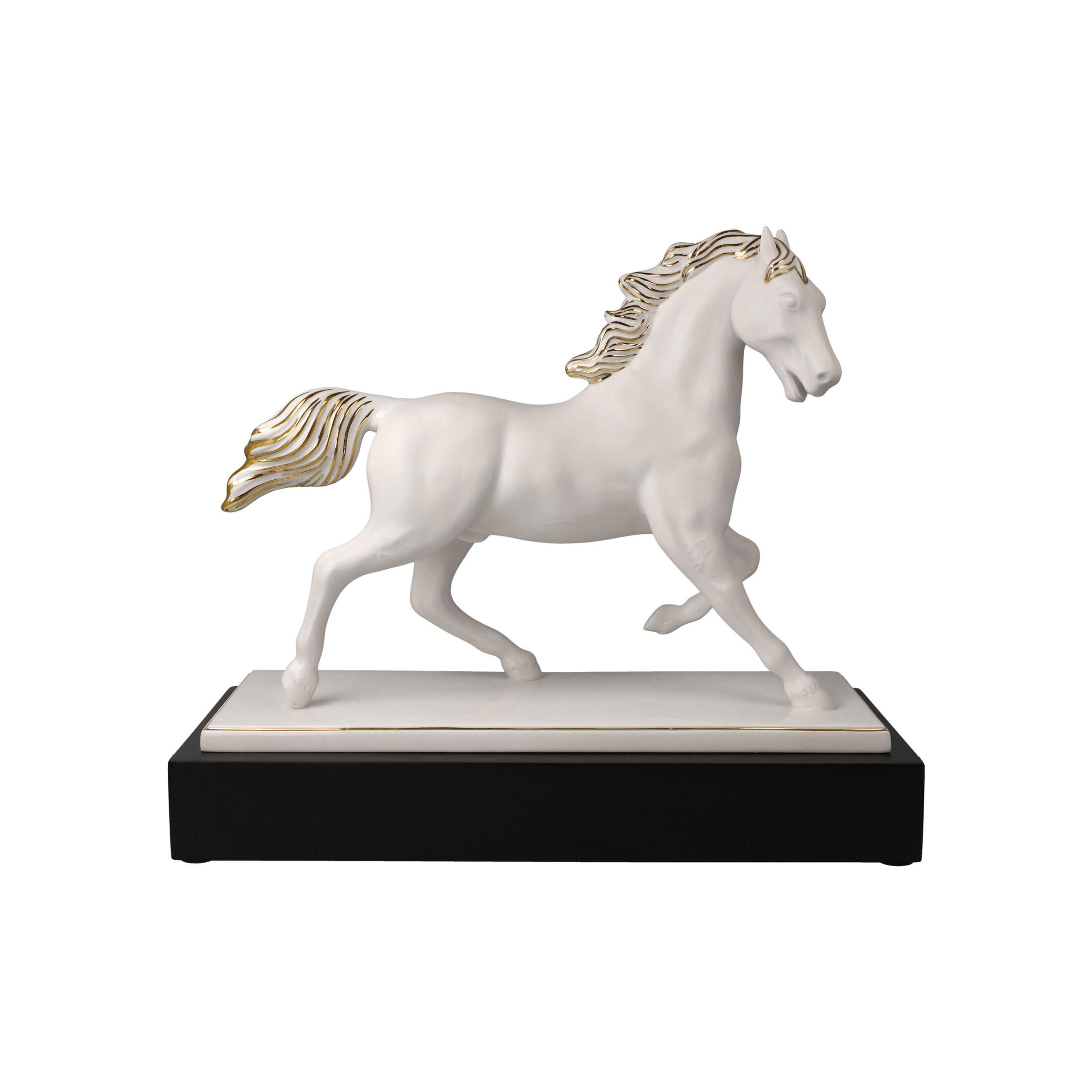 DEKOOBJEKT Studio 8 - Gracieux, Biskuit-Porzellan, Weiß-Gold, 28 cm - Weiß, Keramik (14/28/32cm) - Goebel