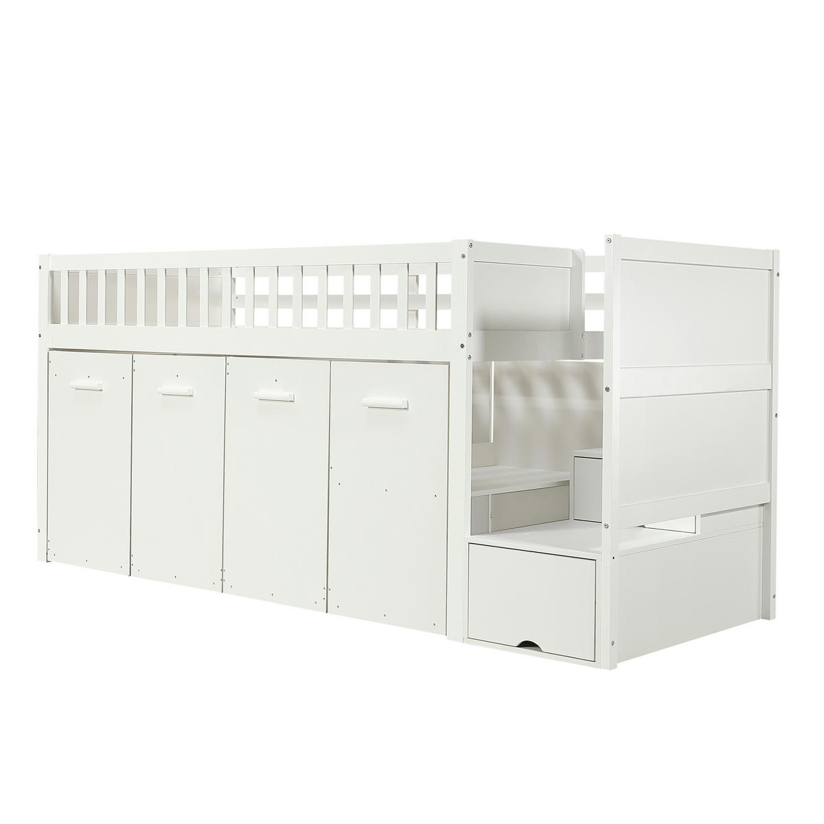 HOCHBETT 90/200 cm Weiß - Weiß, Holz - Raumix