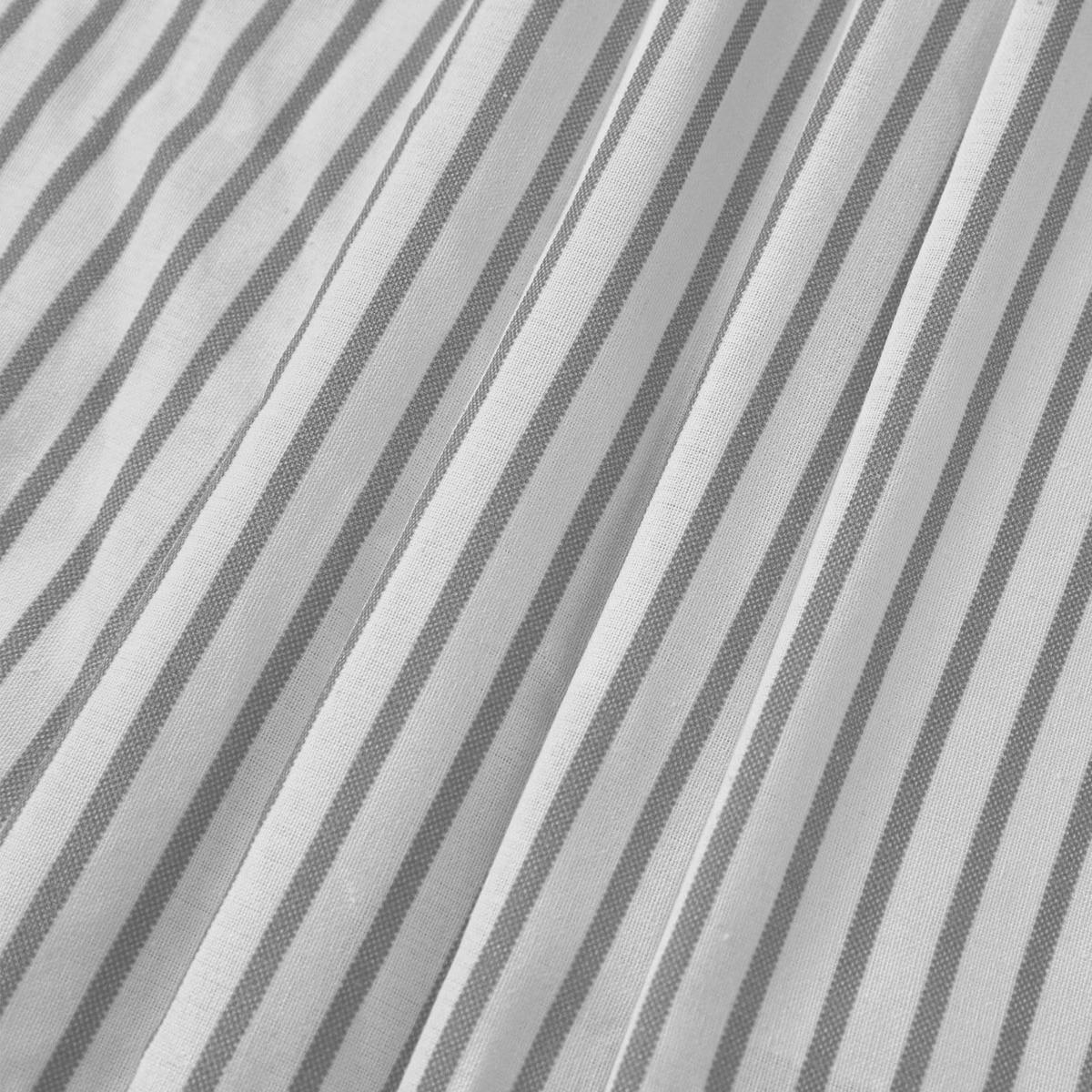 DUSCHVORHANG Grau Landhaus Stil Leinen Polyester - Grau, Textil (183/183cm) - MCBOSON