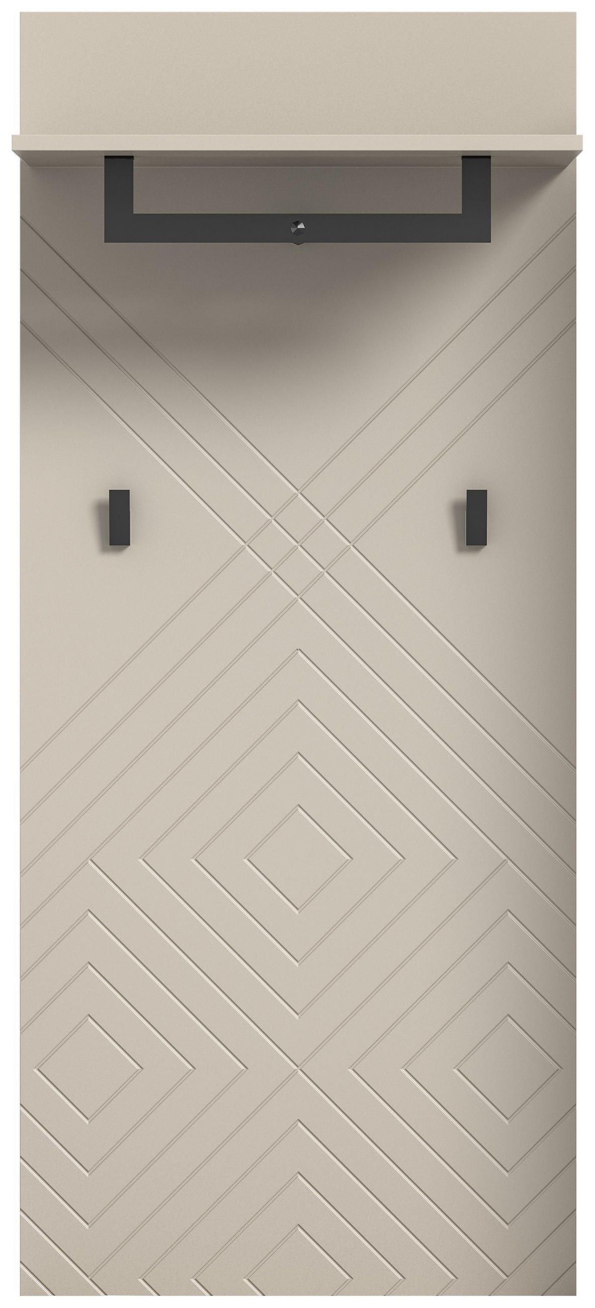 GARDEROBENPANEEL NOTES (B/H/T: ca. 60/140/35 cm) in sandbeige/sandbeige matt - Sandfarben, Holzwerkstoff (60/140/35cm)