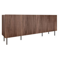 SIDEBOARD Tacos 200 4D - Schwarz/Braun, Holzwerkstoff/Metall (201/81/42cm) - MIRJAN24