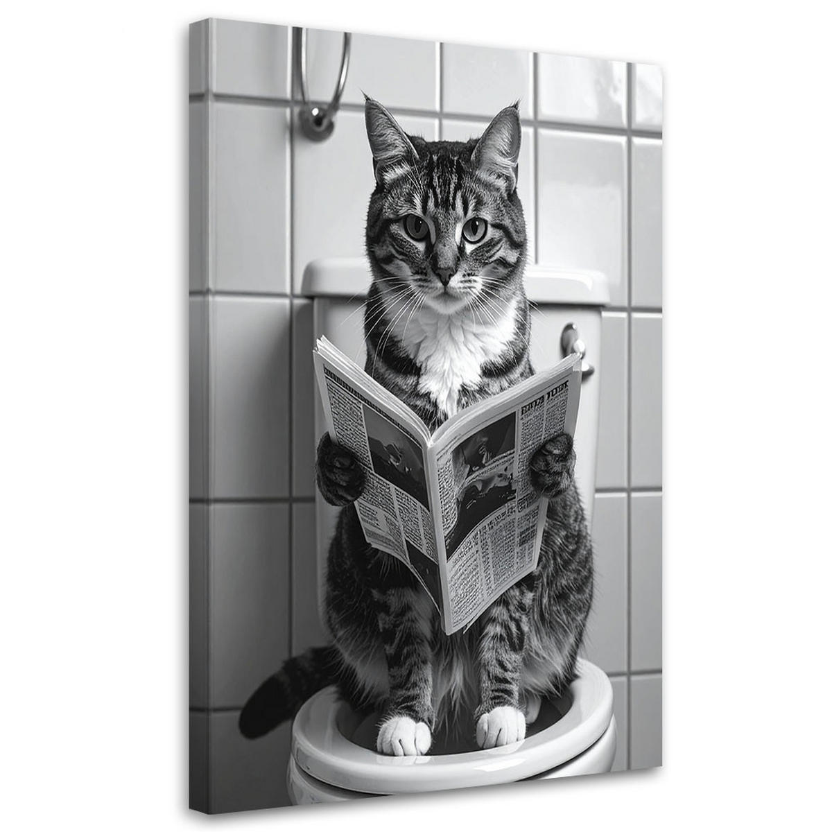 LEINWANDBILD Tiere 80x120cm - Grau, Textil (80/120cm) - Feeby