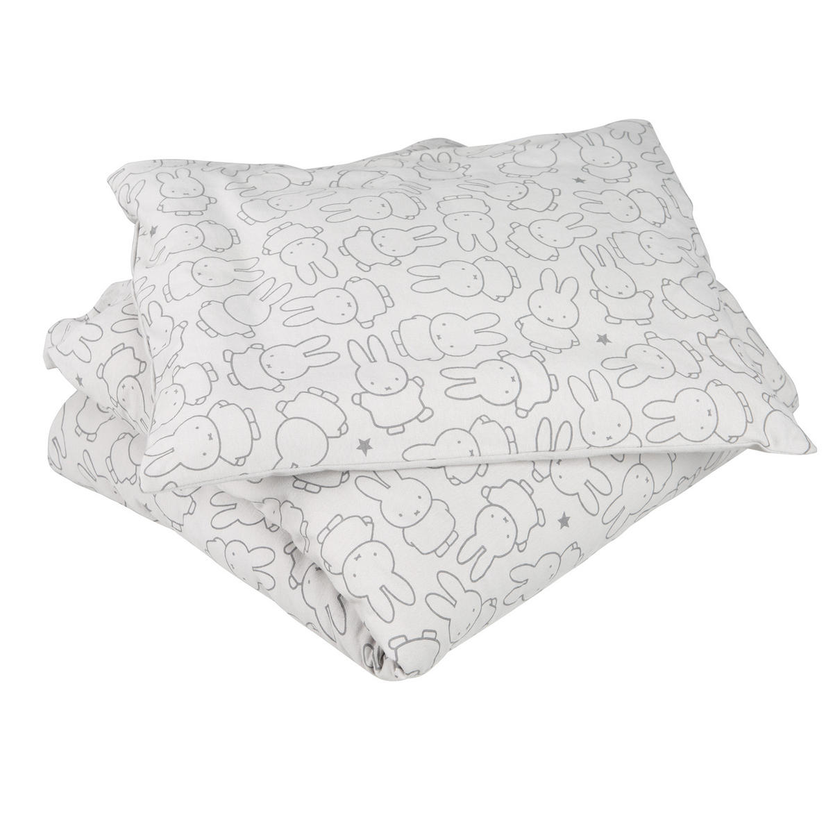 BABYBETTWÄSCHE miffy® 80 x 80 cm - Grau, Textil (80/80cm) - Roba