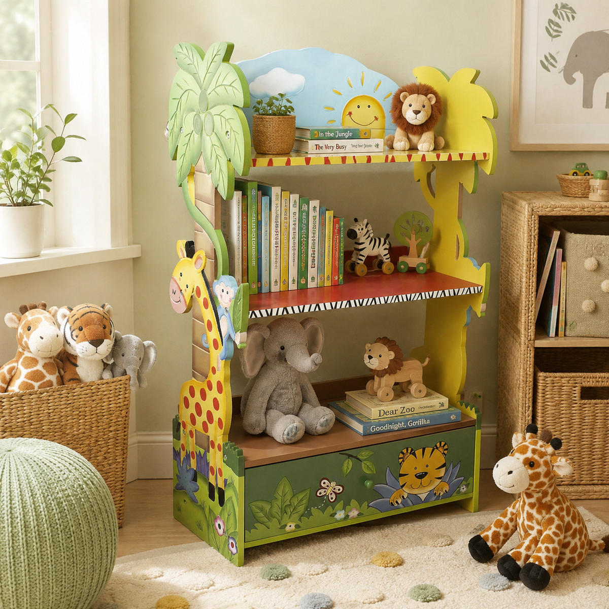 KINDER-BÜCHERREGAL Kinderregal, Mehrfarbig, 97cm - Multicolor, Holz (56/97/29cm) - Teamson Kids