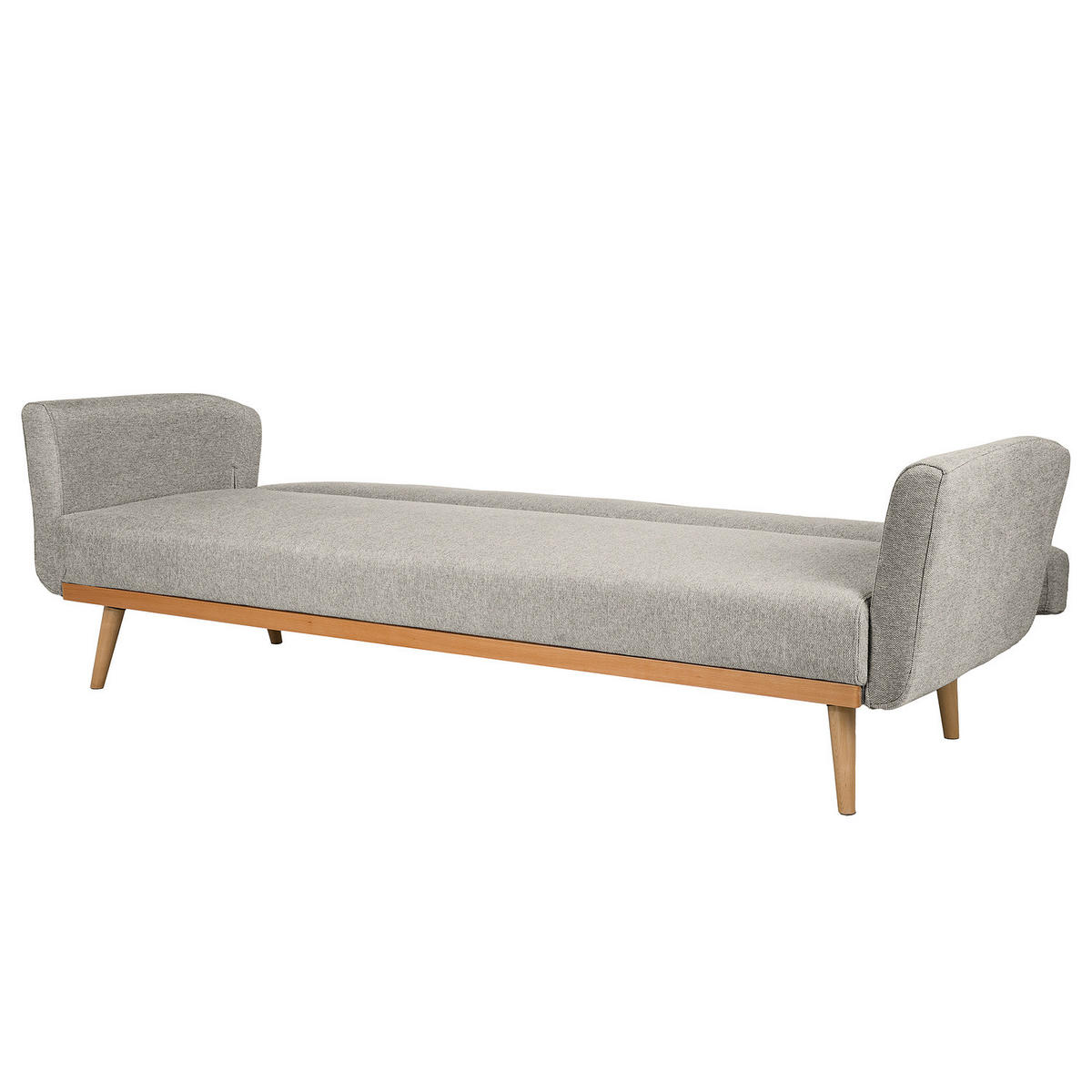 SCHLAFSOFA - Massivholz / Textil - Grau, Holz/Buchenholz (212/79/85cm) - home24