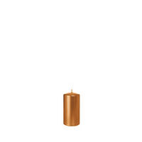 STUMPENKERZEN Kupfer Ø 48 x 100 mm, 8 Stück - Kupferfarben, Paraffin (5/10cm) - Wiedemann Kerzen