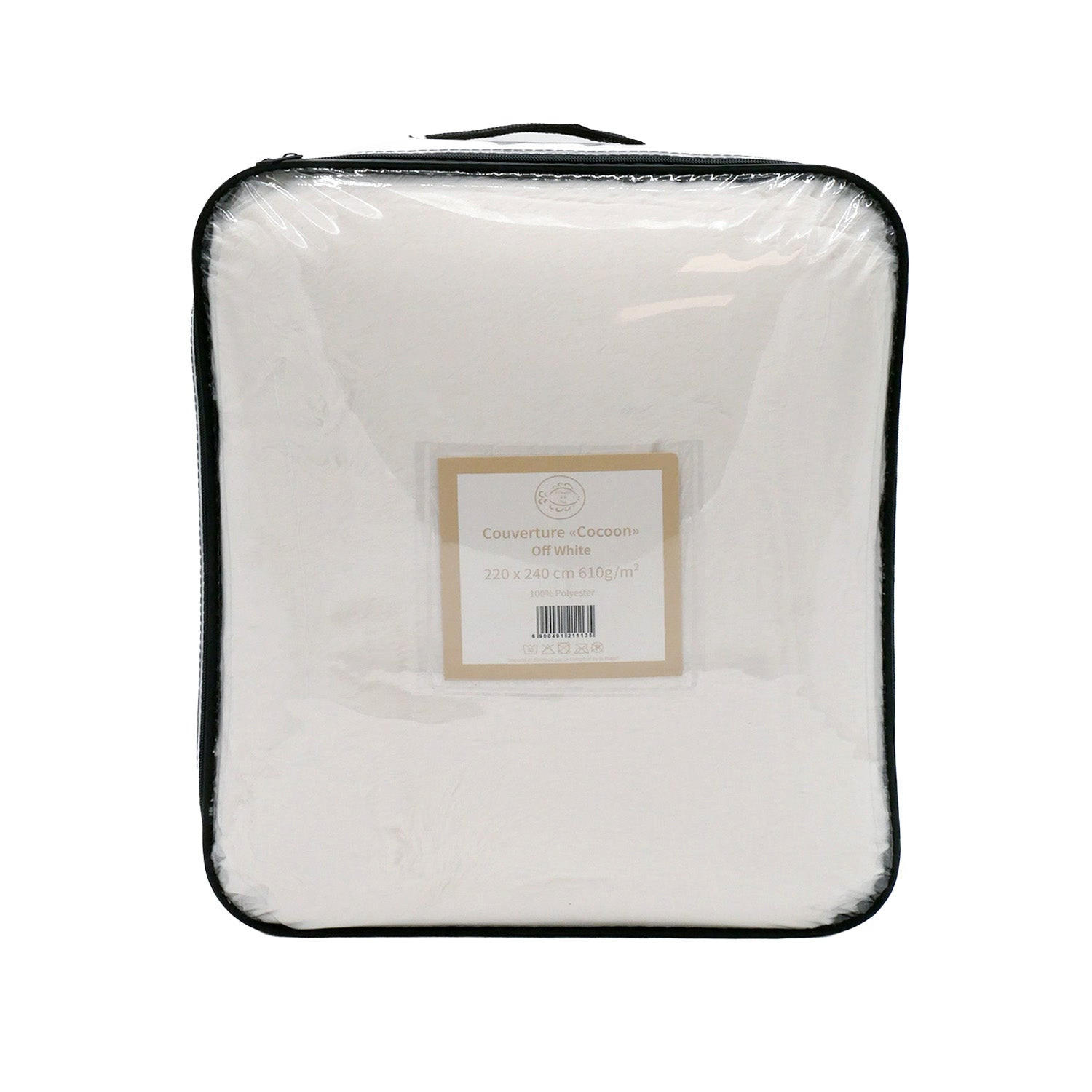 DECKE in Kaninchenoptik 220 x 240 cm, 610 g/m² – Cocoon Off White - Weiß, Textil (220/240cm) - LE COMPTOIR DE LA PLAGE