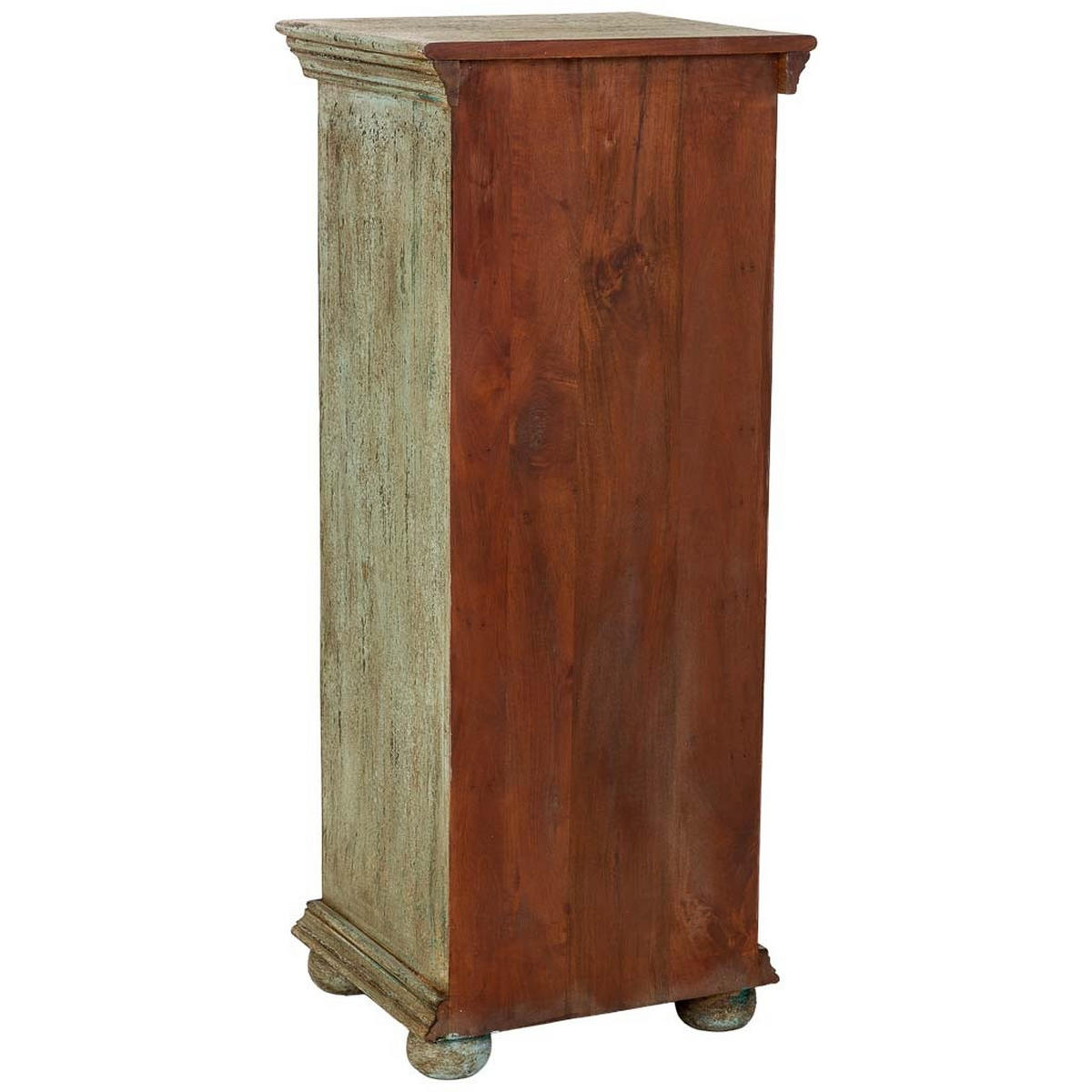 KOMMODE aus Holz, blau, 45x40x100cm - Blau, Holz (45/100/40cm) - Wanderlust