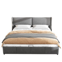 POLSTERBETT mit Bettkasten 160x200 cm Samt Grau - Grau, Metall (160/200cm) - Meubliv