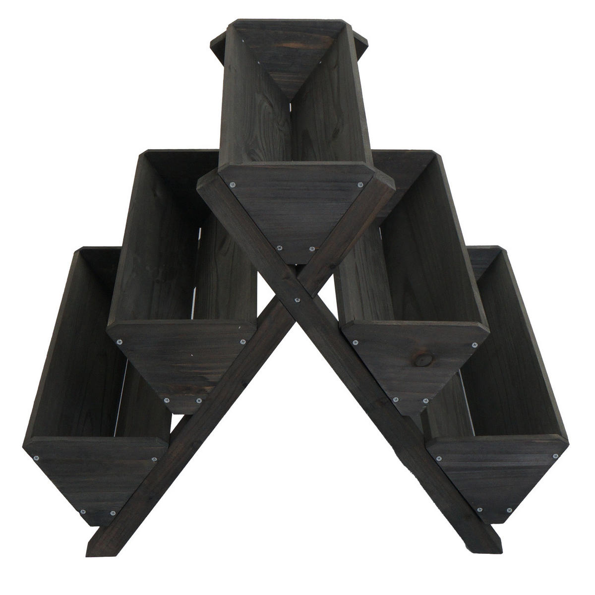 PFLANZTREPPE 56x56x70cm Anthrazit - Anthrazit, Holz (56/56/70cm) - PROREGAL