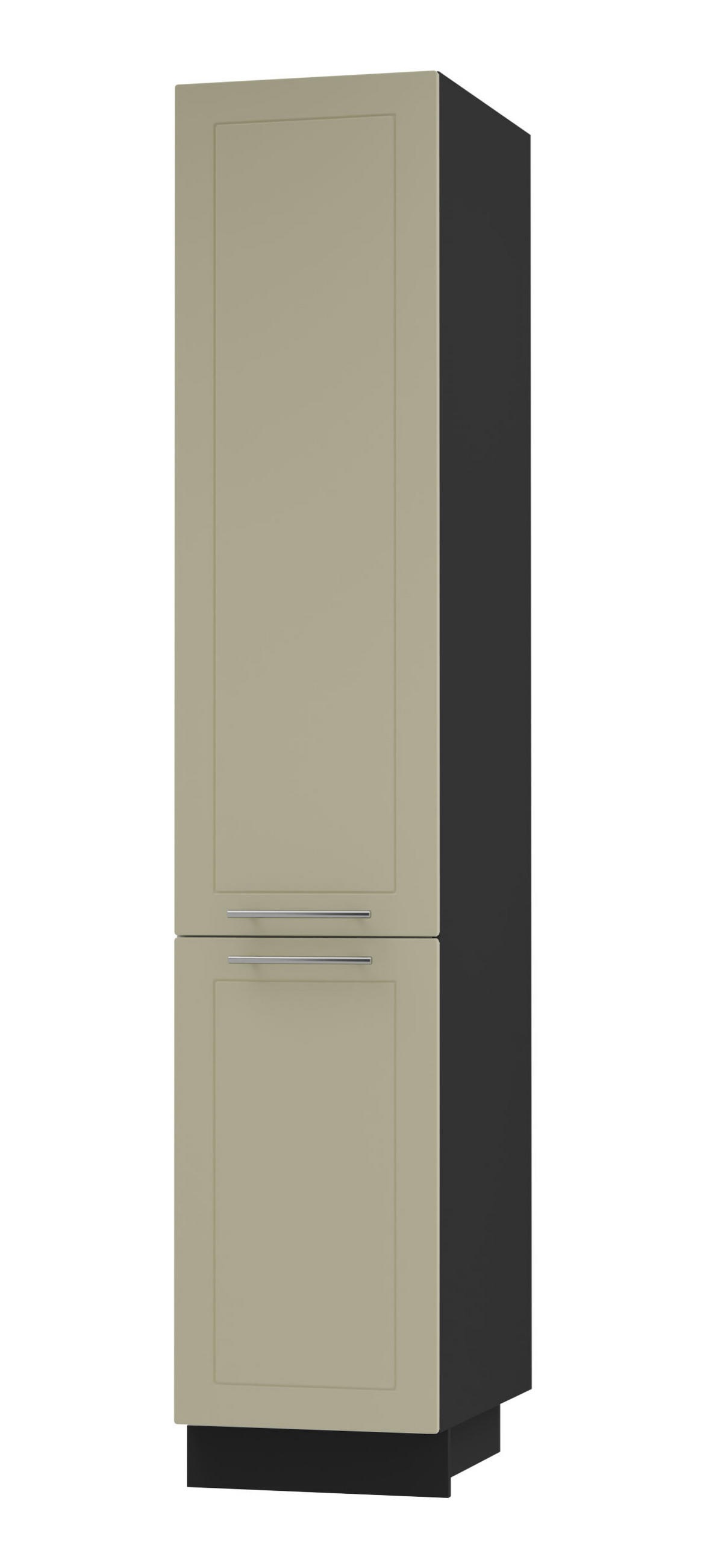 Feldmann-Wohnen Apothekerschrank Creme, Schwarz 40x207x59 cm