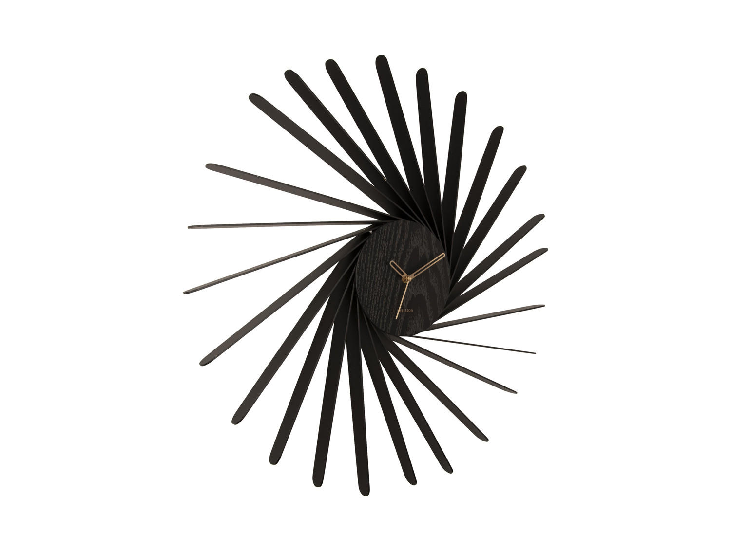 WANDUHR Helix Schwarz 68/6.5/68 cm - Schwarz, Holz (6.5/68/68cm) - Karlsson