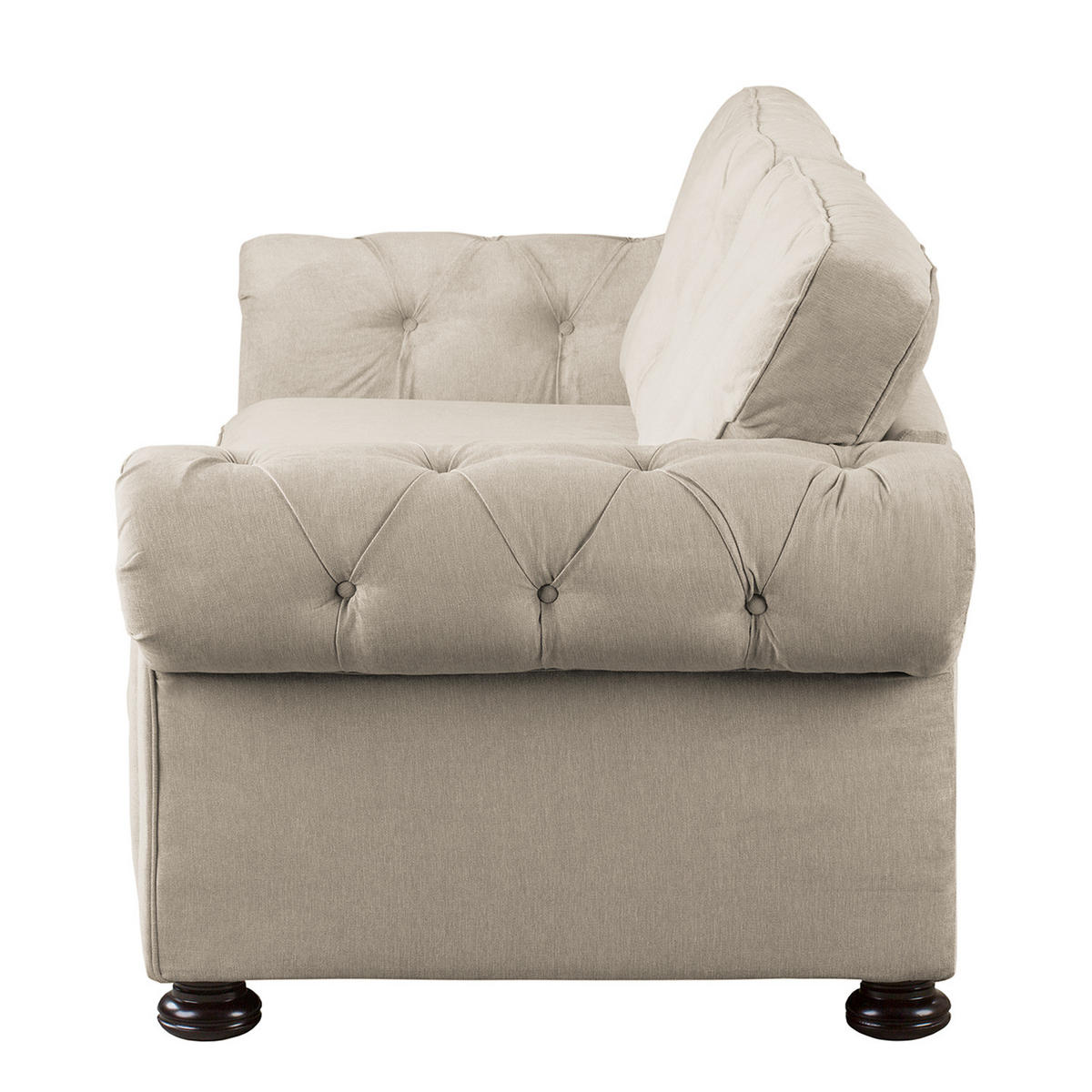 3-SITZER SOFA - Microfaser - Grau, Textil (250/93/100cm) - home24