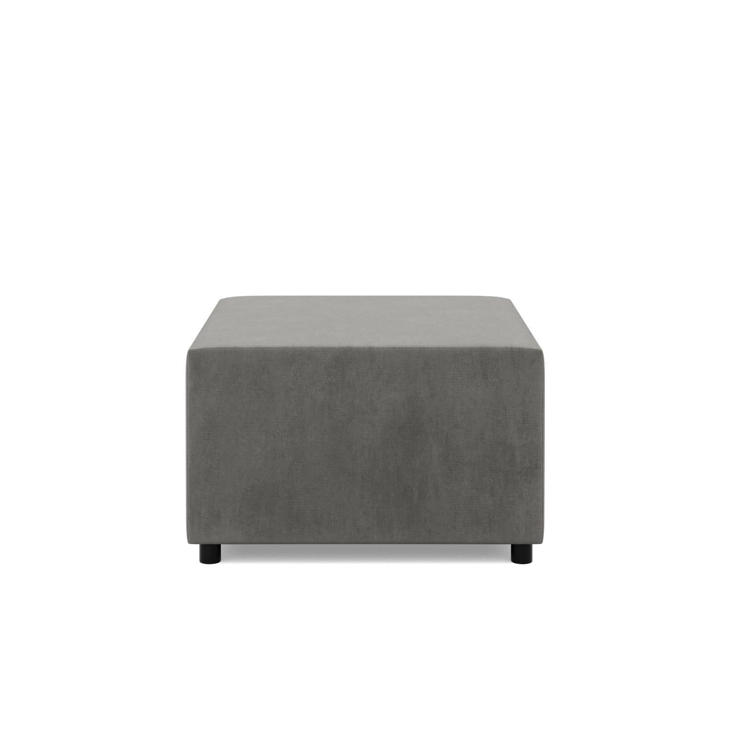 SITZPOUF 70 X 70 NEO, Hellgrau - Grau, Textil (71/40/71cm)