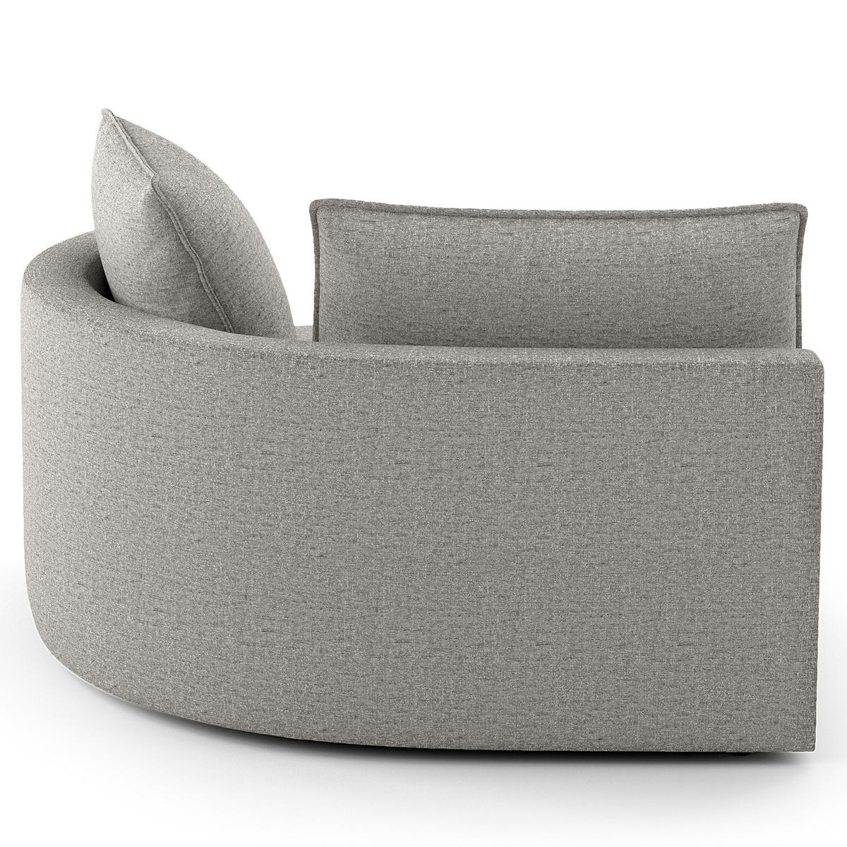 OTTOMANE - modular - Hellgrau/Schwarz, Kunststoff/Textil (126/82/154cm) - home24