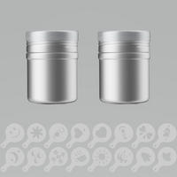 PUDERSTEUER Pulverschüttler Schablonen 18-teiliges Set - Multicolor, Metall (5.3/7/5.3cm) - Intirilife