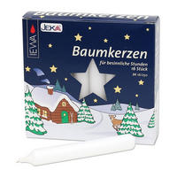 BAUMKERZEN 14/110 mm weiss 16er Packung - Weiß, Metall (0.1/1/0.1cm)
