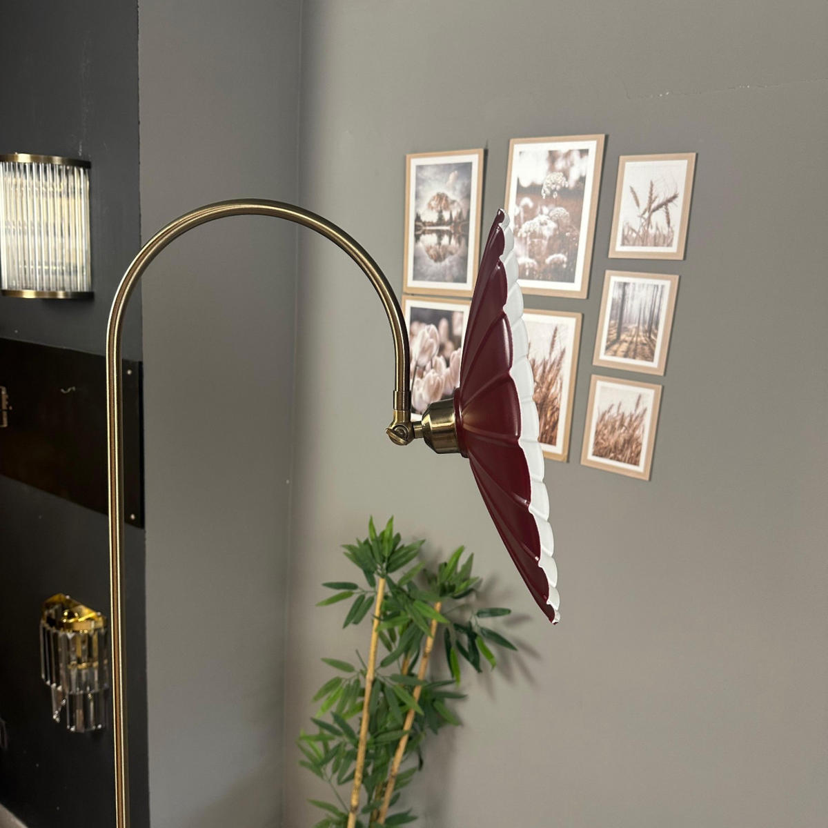 STEHLAMPE Axelor 170 Cm - Bordeaux, Metall (30/30/170cm) - Bamyum