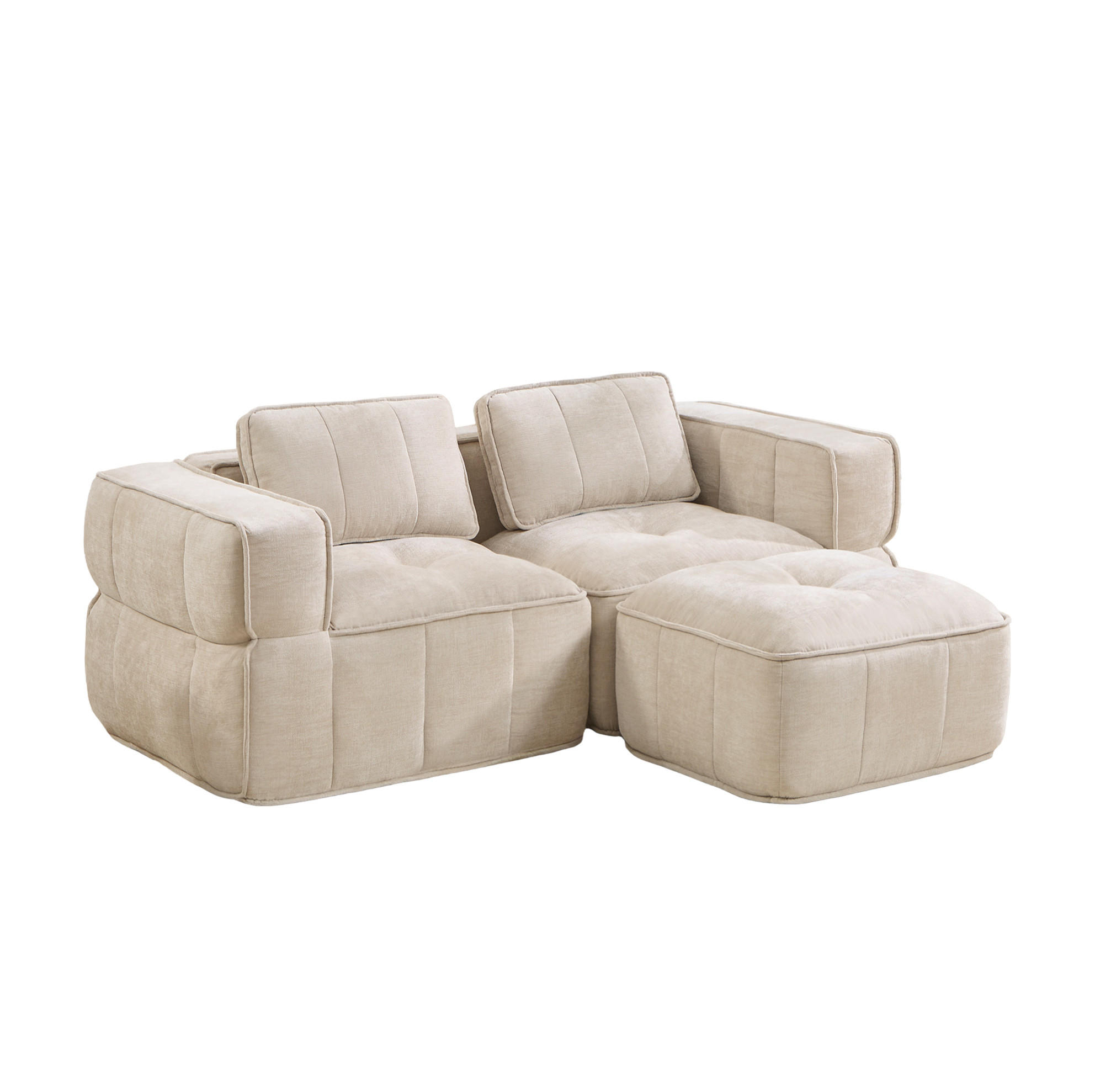 Flora Grace Ecksofa Beige 198x162 cm
