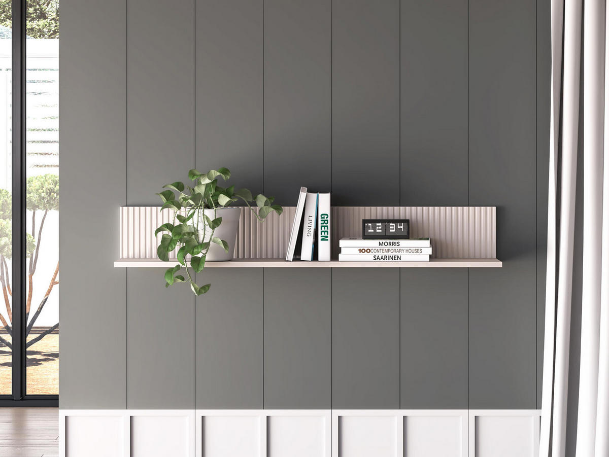 WANDREGAL DUNEA Beige 120x20x18 cm - Beige, Holzwerkstoff (120/18/20cm) - FURNLUX