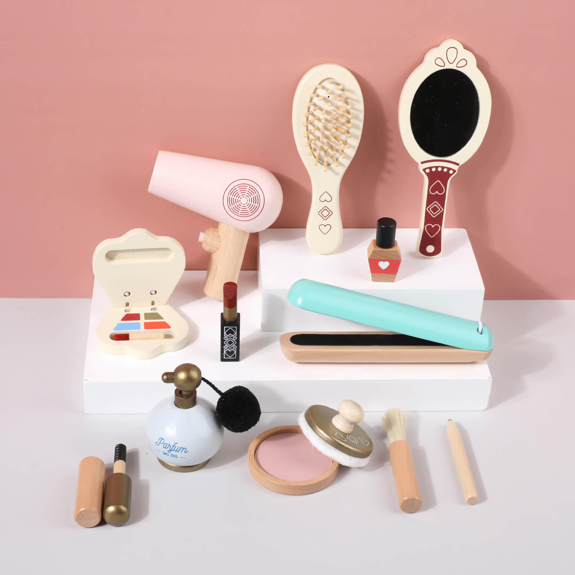 HOLZSPIELZEUG MAKEUP-SET - Multicolor, Holz (16/16.7cm)
