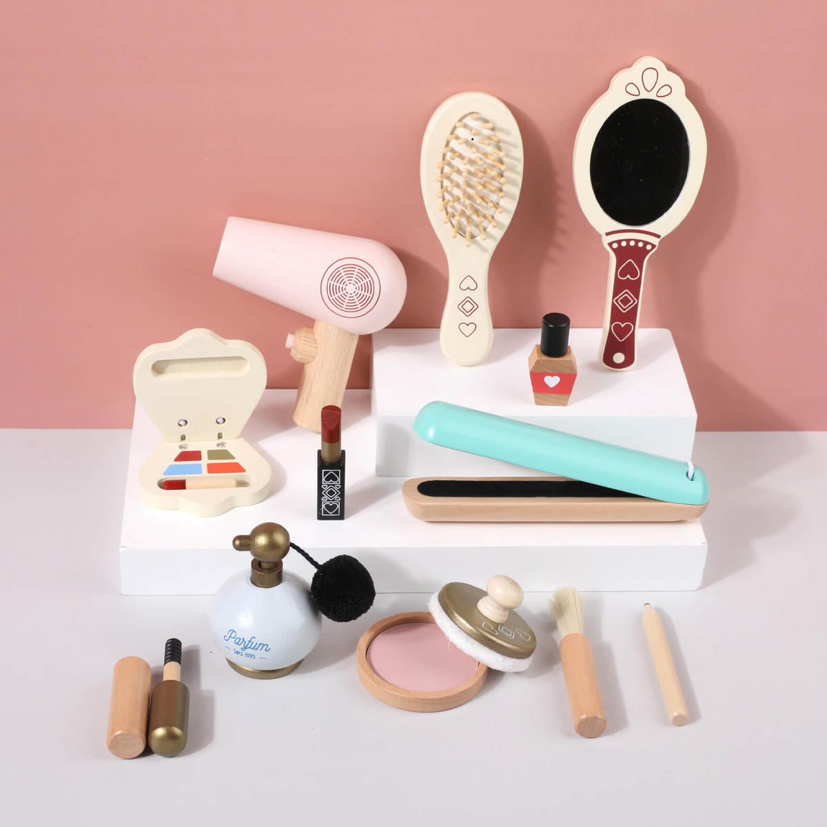 HOLZSPIELZEUG MAKEUP-SET - Multicolor, Holz (16/16.7cm)