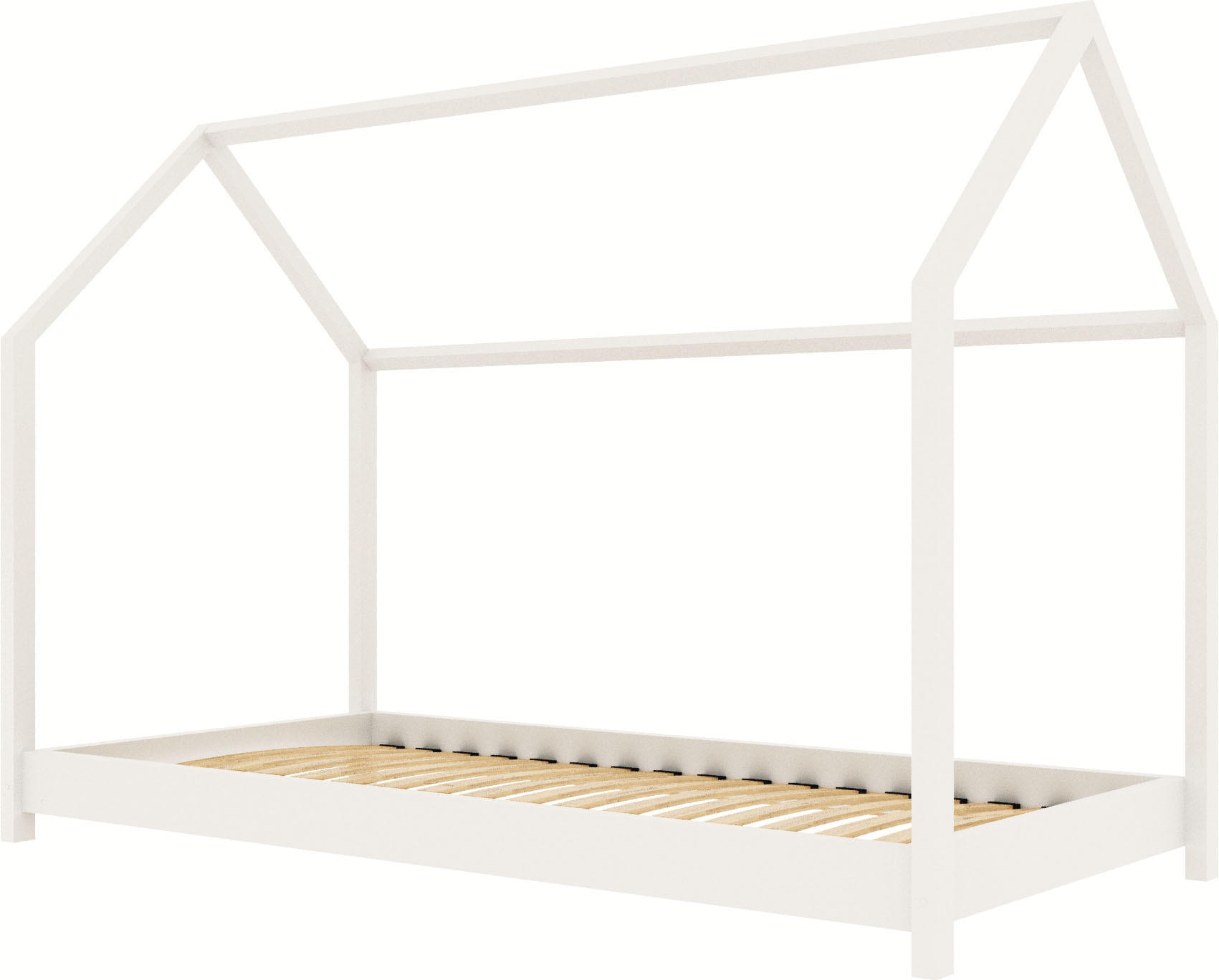 HAUSBETT Dala aus Holz, Weiß 80x180 cm - Weiß, Holz (180/80cm) - WFL GROUP