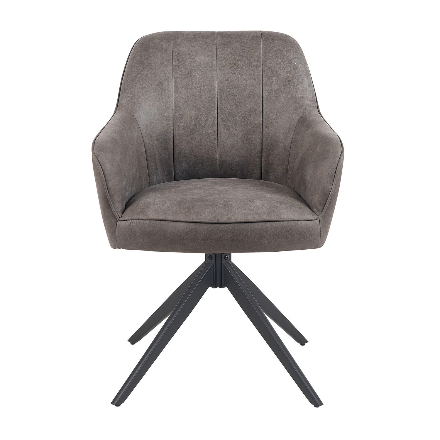 ARMLEHNSTUHL Mika-Timo - Taupe/Schwarz, Textil/Metall (60/87/65cm) - DUBI Möbel