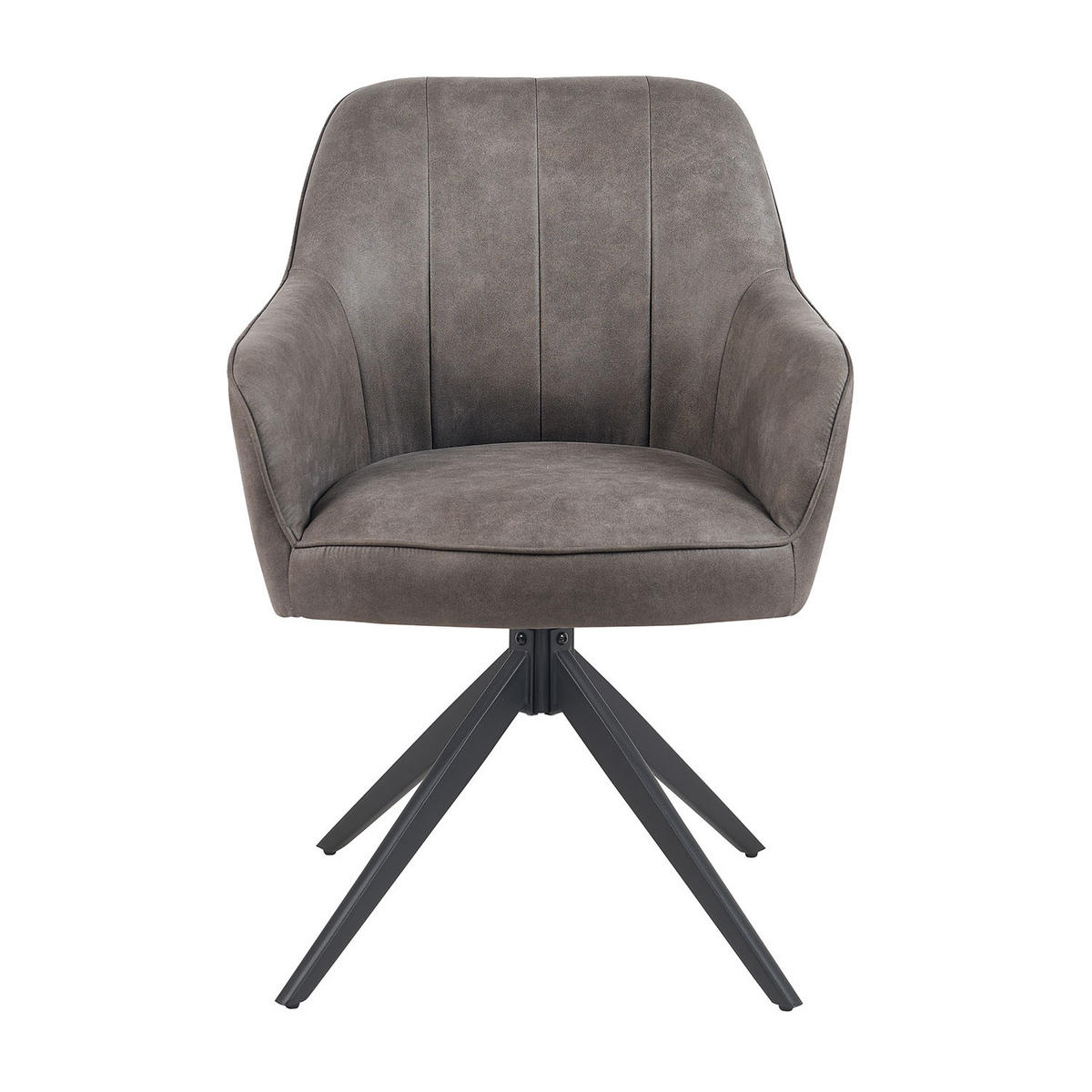 ARMLEHNSTUHL Mika-Timo - Taupe/Schwarz, Textil/Metall (60/87/65cm) - DUBI Möbel
