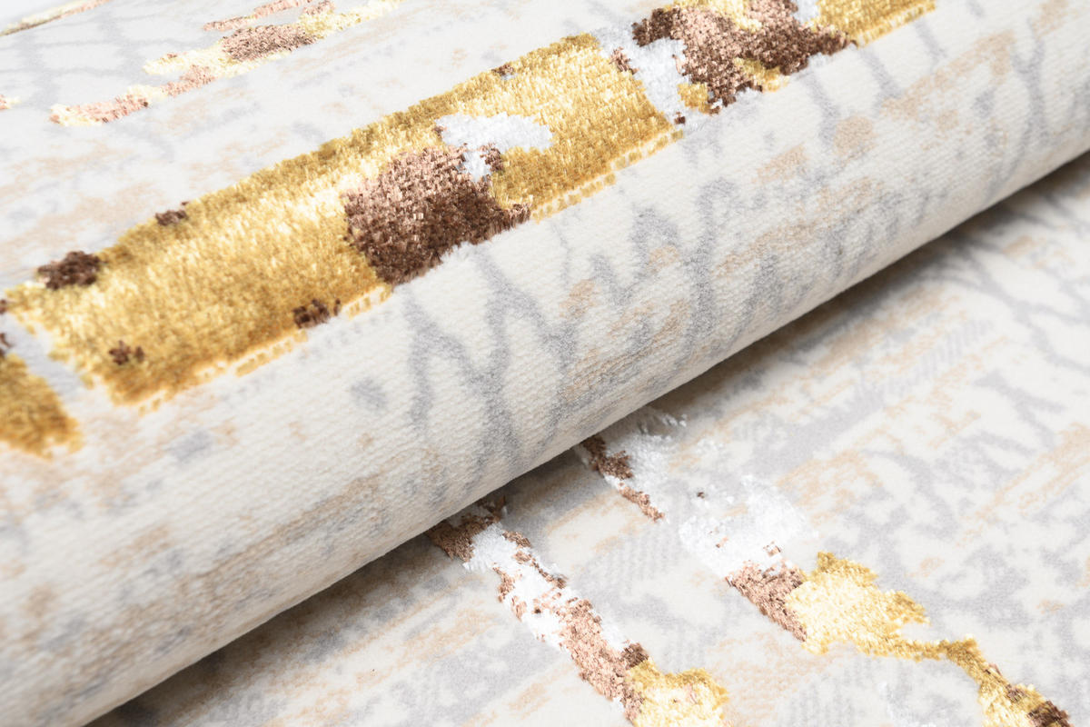 TEPPICH GOLDEN Creme 160/230 cm - Creme, Kunststoff (160/230cm) - Tapiso