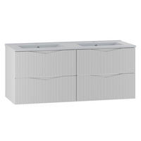 DOPPELWASCHTISCH 120cm Tao Weiß - Weiß, Holzwerkstoff (120/50/45.8cm) - Petits-meubles