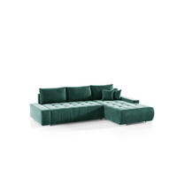 ECKSOFA Vogar In Monolith - Grün, Holzwerkstoff/Textil (265/185cm) - Fun Möbel