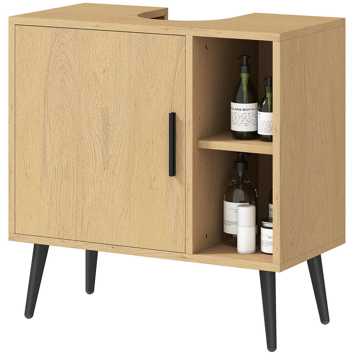 WASCHBECKENUNTERSCHRANK DE-15912 Soft-Close-Tür Eiche - Eichefarben, Holzwerkstoff (60/59.5/30cm) - ComfortXL