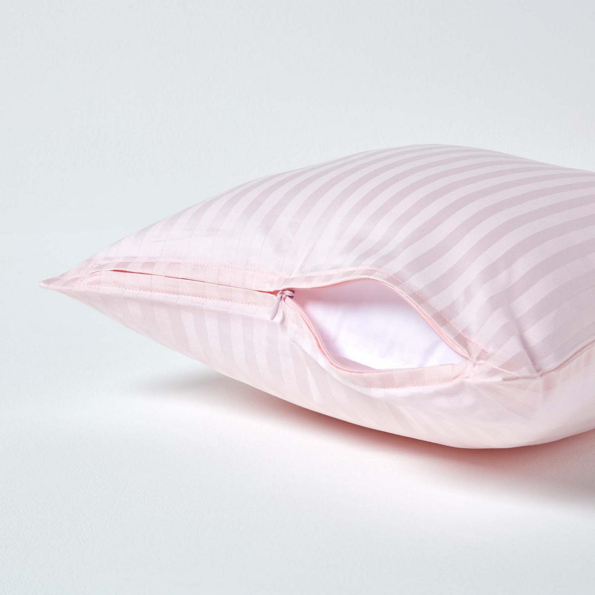KISSENBEZUG Damast, Ägyptische Baumwolle, Fadendichte 330 - Rosa, Textil (40/40cm) - Homescapes
