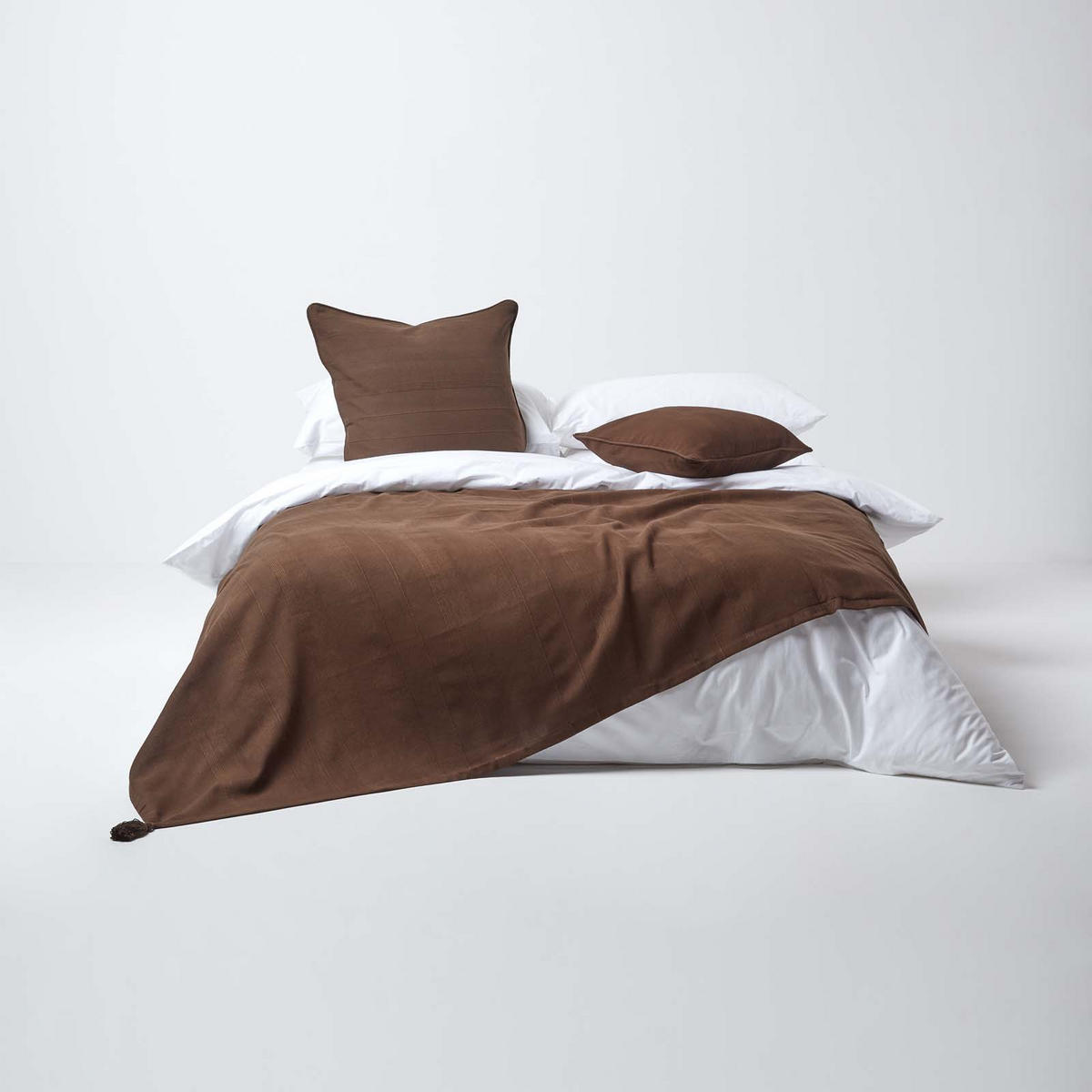 ÜBERWURF Rajput 225/255 cm, 100% Baumwolle - Braun, Textil (225/255cm) - Homescapes